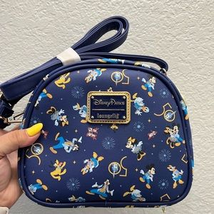 NWT Walt Disney World 50th Anniversary Crossbody Purse LOUNGEFLY